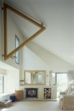 Hollick House: living room with window seat