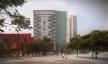 View from Carpenters Road of refurbished tower and new community centre