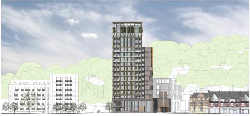 Gyratory elevation (Brighton Road)