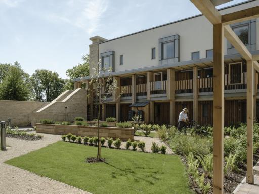 A communal courtyard at Steepleton